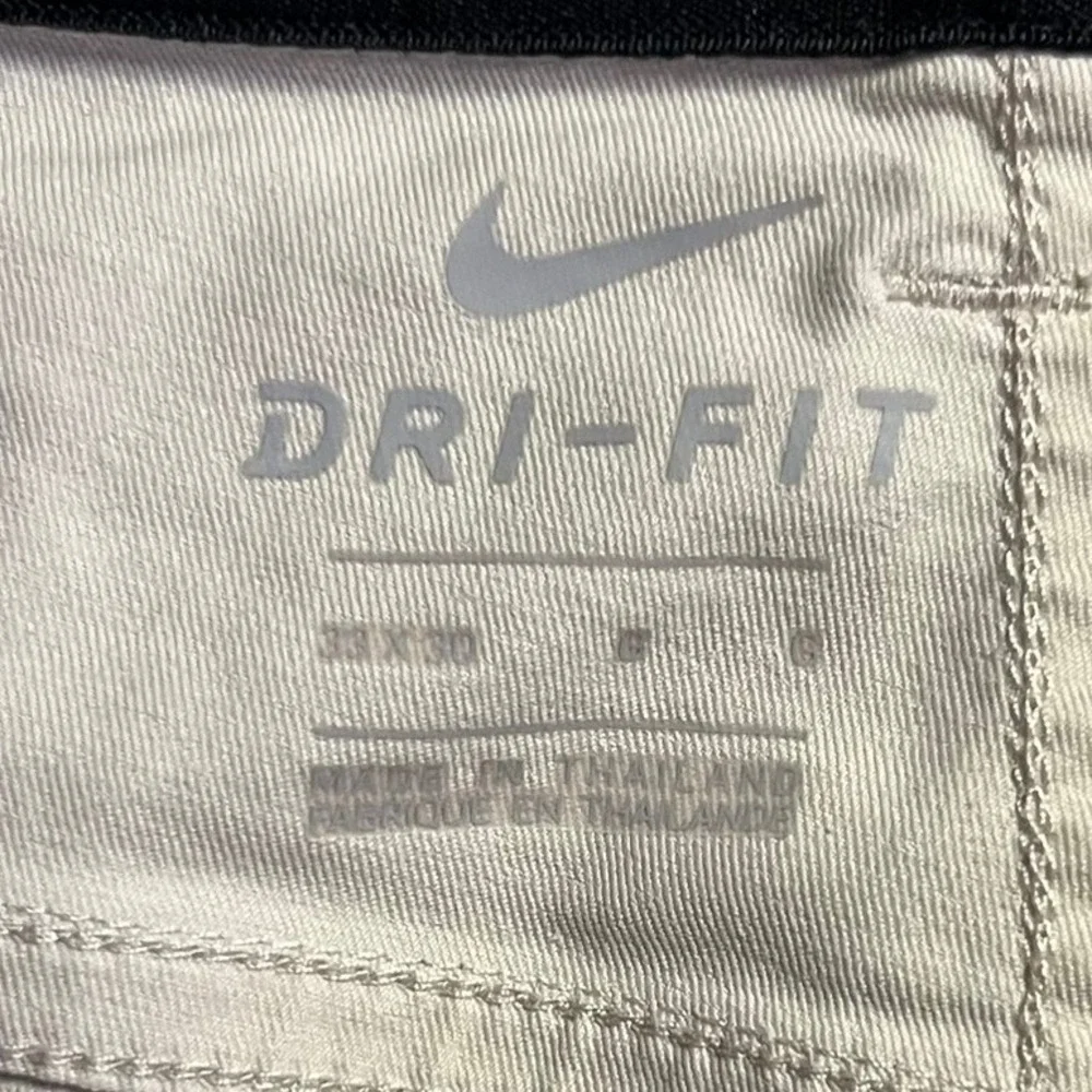 Nike Dri-FIT Mens Golf Pants 33x30 Light Beige 5-Pocket Stretch Performance Pant
